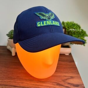 Glenlake Hawks Navy Blue Cap with Green Logo